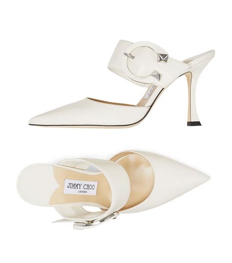 Jimmy Choo Magie Leather Heeled Mules Harrods Tw