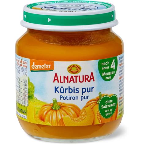 Alnatura Demeter Babygl Schen Mit K Rbis Ab Monaten Migros