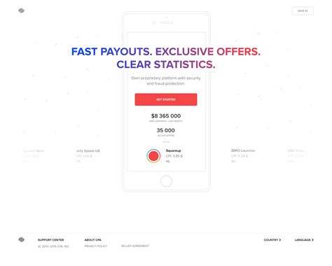 CPA Landing Page by Igor Pugachevsky on Dribbble