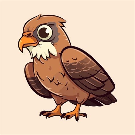 Premium Vector A Cartoon Image Of An Eagle With A Yellow Beak And A