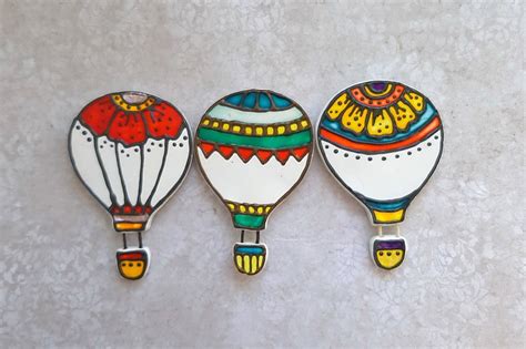 Set Hot Air Balloon Refrigerator Magnet Fridge Magnet Hot Air Balloon Refrigerator Magnets