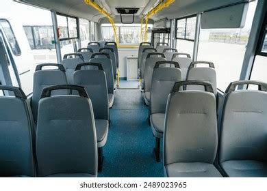 Empty Bus Interior Seats Without Passengers Stock Photo 2489023965 | Shutterstock