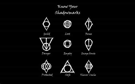 The Elder Scrolls V: Skyrim, Black, Symbols, Thieves Guild, The Elder ...