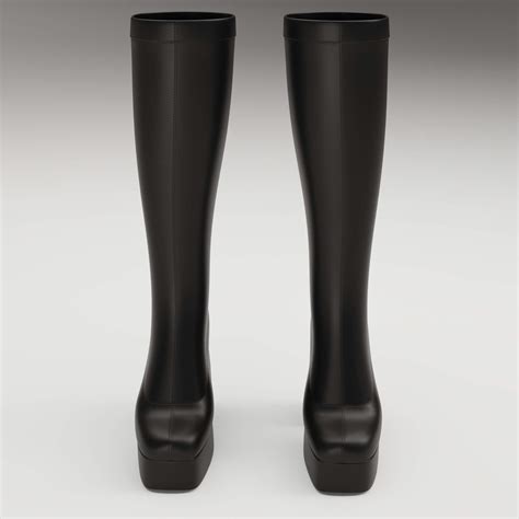 Naked Wolfe Boots Black 3D Model By YanaDesVal