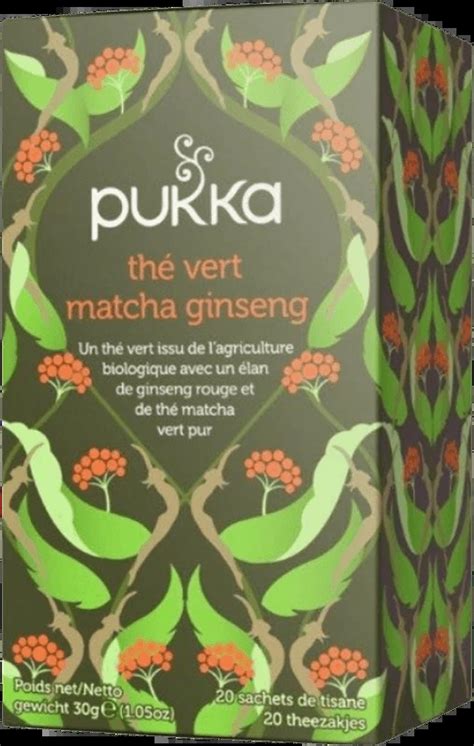 Buy Organic Tea Fair Trade Ginseng Matcha Green Pukka