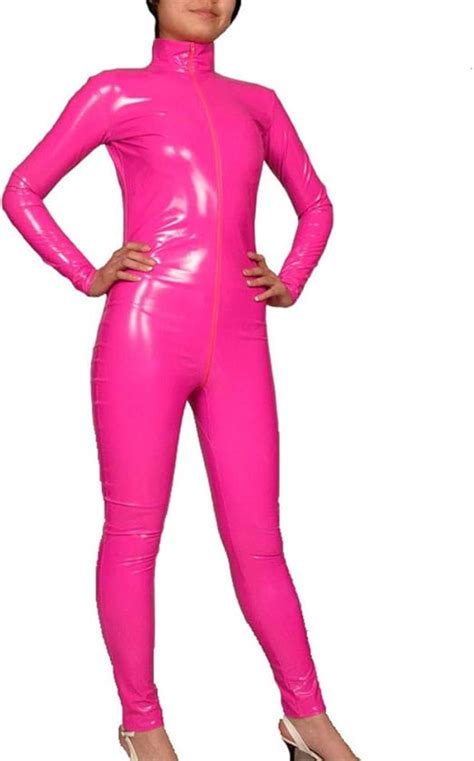 Femme Catsuit Sexy En Latex Combinaison Sexy Et Serr E Cosplay