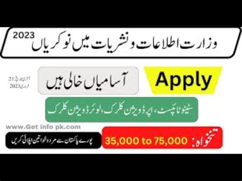 Ministry Of Information Broadcasting Jobs Moib Latest Jobs In