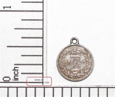 Rare William Iv Uk Two Pence Sterling Silver Maundy Coin Charm