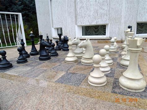 Большие шахматы из искусственного камня Н короля 47 см⋆ BigChess