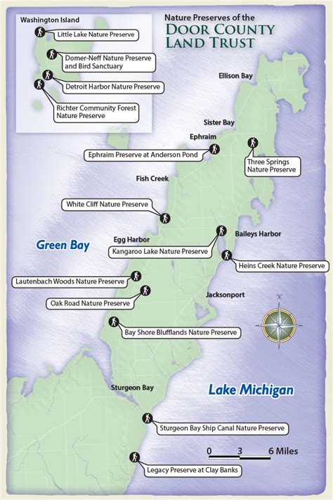 Preserves Of The Door County Land Trust Map Door County Land Trust