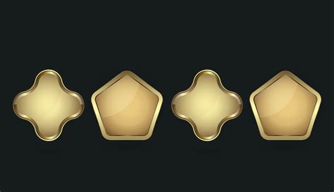 SET of different button shapes vector design in shape with premium frame vector illustration ...