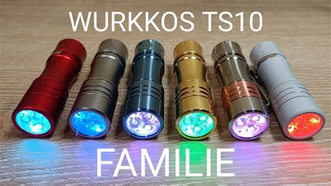 Wurkkos TS10 Familie EDC Led Taschenlampe Anduril II Titanium Messing