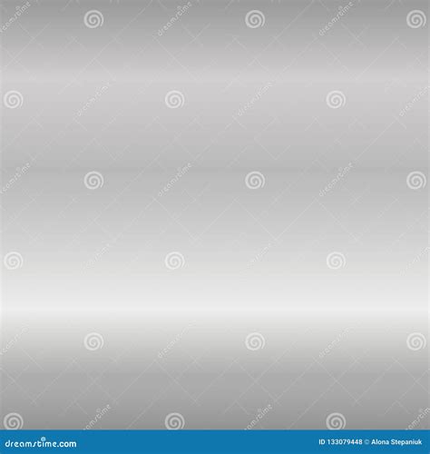 Silver Gradient Smooth Texture Empty Gray Metal Background Stock