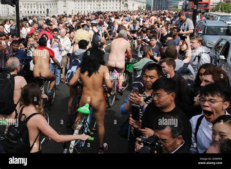 London World Naked Bike Ride WNBR UK Stock Photo Alamy
