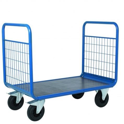 Polished Iron Material Handling Trolleys For Airport Factory