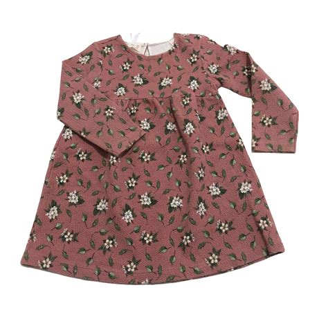 Vestido Rosa Nude Florzinhas Brancas Zara 3 4 Anos Babylooks