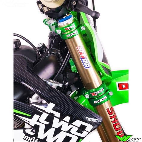 X Trig ROCS Tech Triple Clamp Green Kawasaki KXF250 KXF450