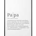 Definition Papa Format W Hlbar Premium Spruch Poster F R K Che