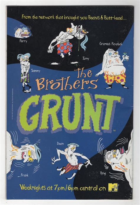 The Brothers Grunt Mtv Cartoon Comic Book Ad Old Comic Books Old