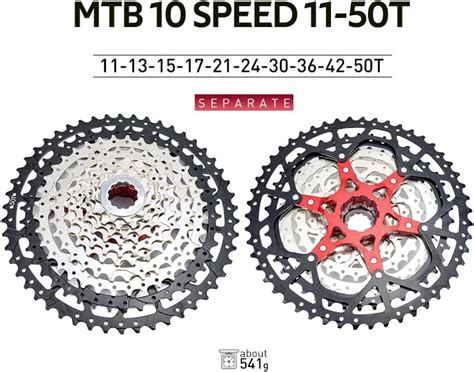 Bibike 10 velocidades MTB Groupset KMC X10 Cadena 10 velocidades 11-50t ...