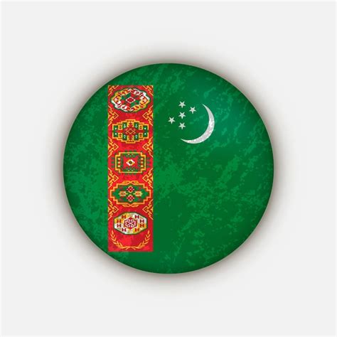 Premium Vector Country Turkmenistan Turkmenistan Flag Vector Illustration