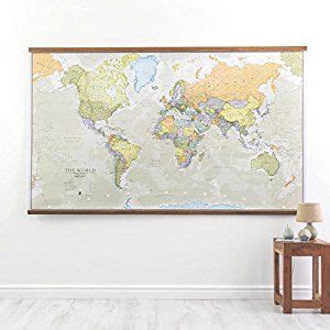 Maps International Giant World Map - Classic Large World Map Poster ...