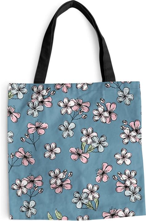 Schoudertas Strandtas Shopper Sakura Patronen Japans Bloesem