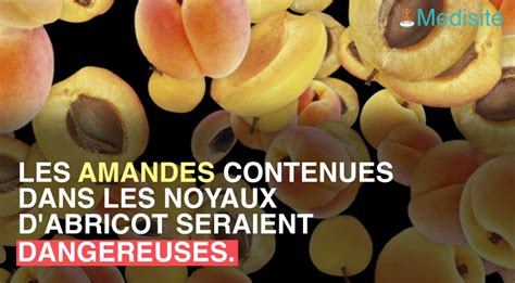 Les amandes dans les abricots exposent à des risques d intoxication au