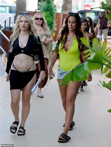 Chloe Burrows Barely Covers Her Modesty In A Tiny Pink Bikini As She Joins Pals Lottie Moss And