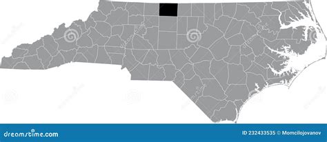 Location Map Of The Rockingham County Of North Carolina Usa Stock