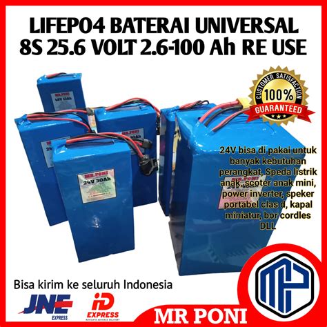 jual lifepo baterai pack     ah ebike selis molis ev