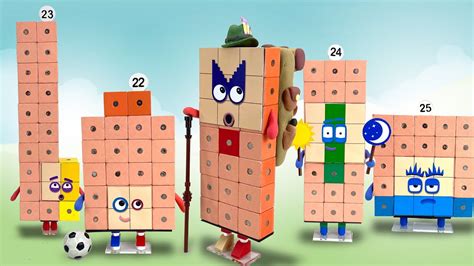 DIY Numberblocks Toys 21 to 25 - Magnetic Cubes Poseable Figures ...