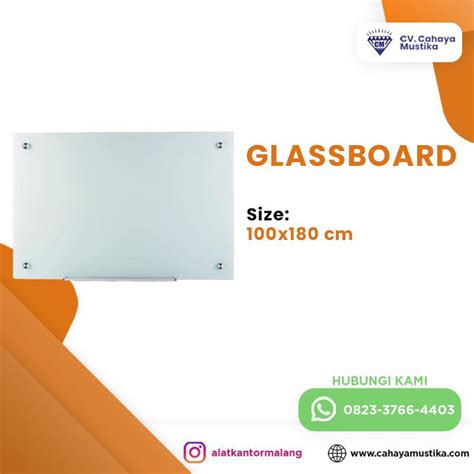glassboard papan tulis kaca uk    cm
