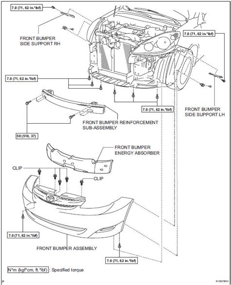 Toyota Sienna Service Manual Front Bumper Exterior