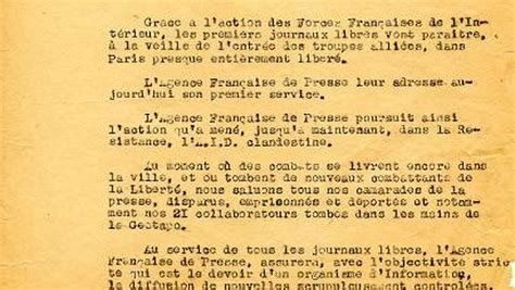 Août 1944 Paris et sa presse sont libérés ladepeche fr