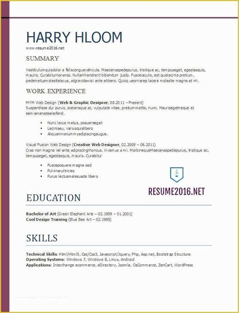 Microsoft Resume Templates Chartertaste