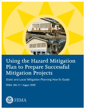 Fillable Online Fema How To Using The Plan To Prepare For Projects