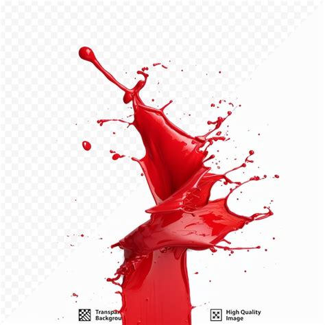 Premium Psd Red Paint Splash Isolated On White Isolated Background