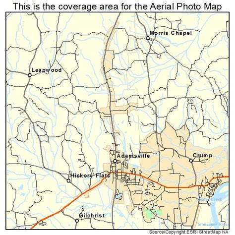 Aerial Photography Map of Adamsville, TN Tennessee