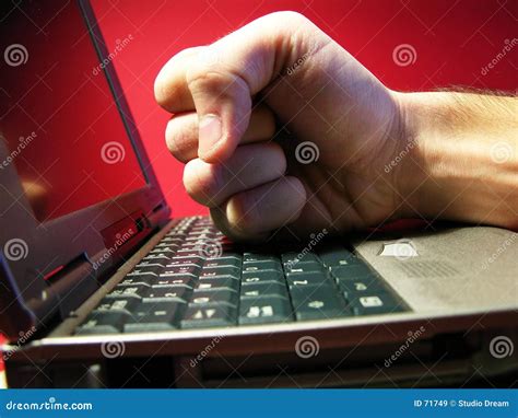 computer problems  stock image image  keys furious