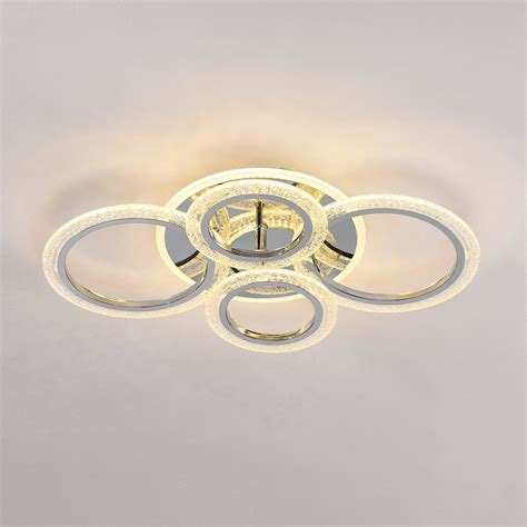 Plafonnier Led Moderne W Lustre De Plafond Design Anneaux Lampe