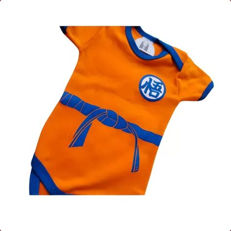 Body Bebê Mesversário Menino Goku Dragon Ball Boina Fantasia R 40 em