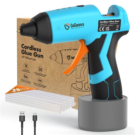 Amazon GoGonova Cordless Hot Glue Gun S Fast Preheating With Ah Built In Battery Hot