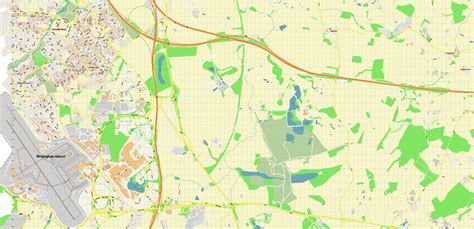 Coventry UK Map Vector City Plan High Detailed Street Map editable ...