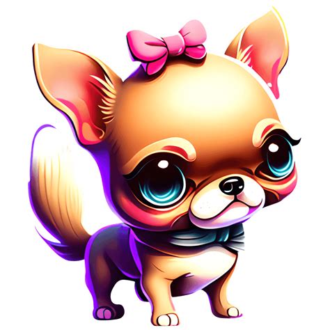 Cute Chihuahua Kawaii Set Creative Fabrica