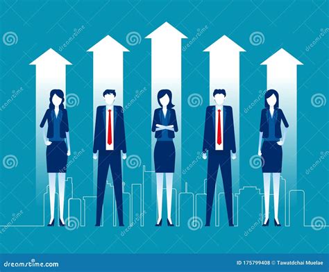 Successful Business Team Standing Together Concept Business Growth