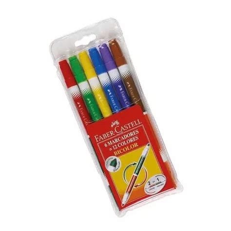 Marcadores Escolares Bicolor Faber Castell X Y Colores Mercadolibre