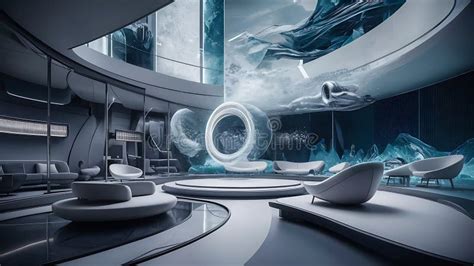 Immersive Virtual Reality Mockup, Modern Living Room Interior Design ...