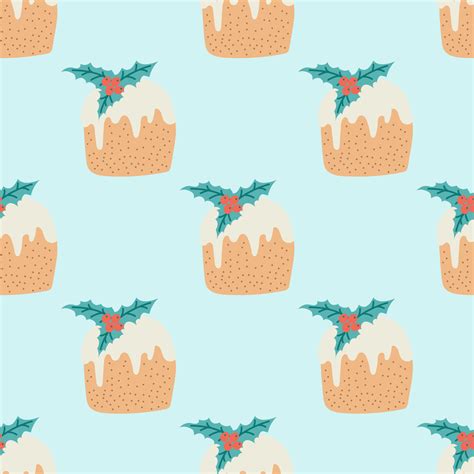 Christmas Pie Seamless Pattern. Christmas collection. Flat vector
