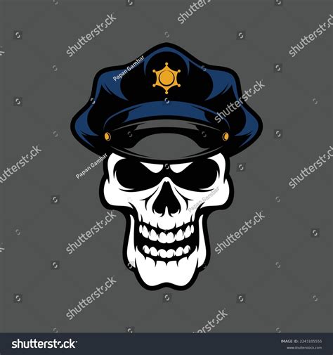 Skull Police Mascot Design Vector Stock Vector Royalty Free